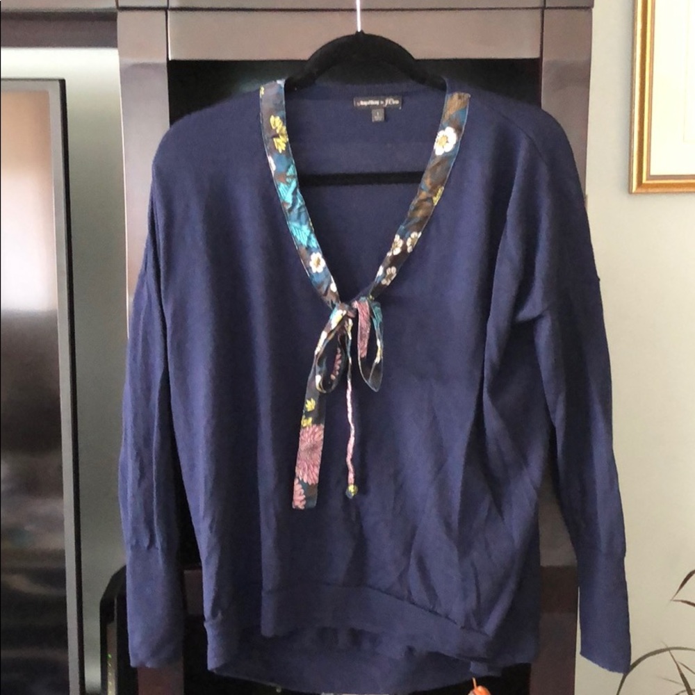 Abigail Borg for J. Crew navy sweater